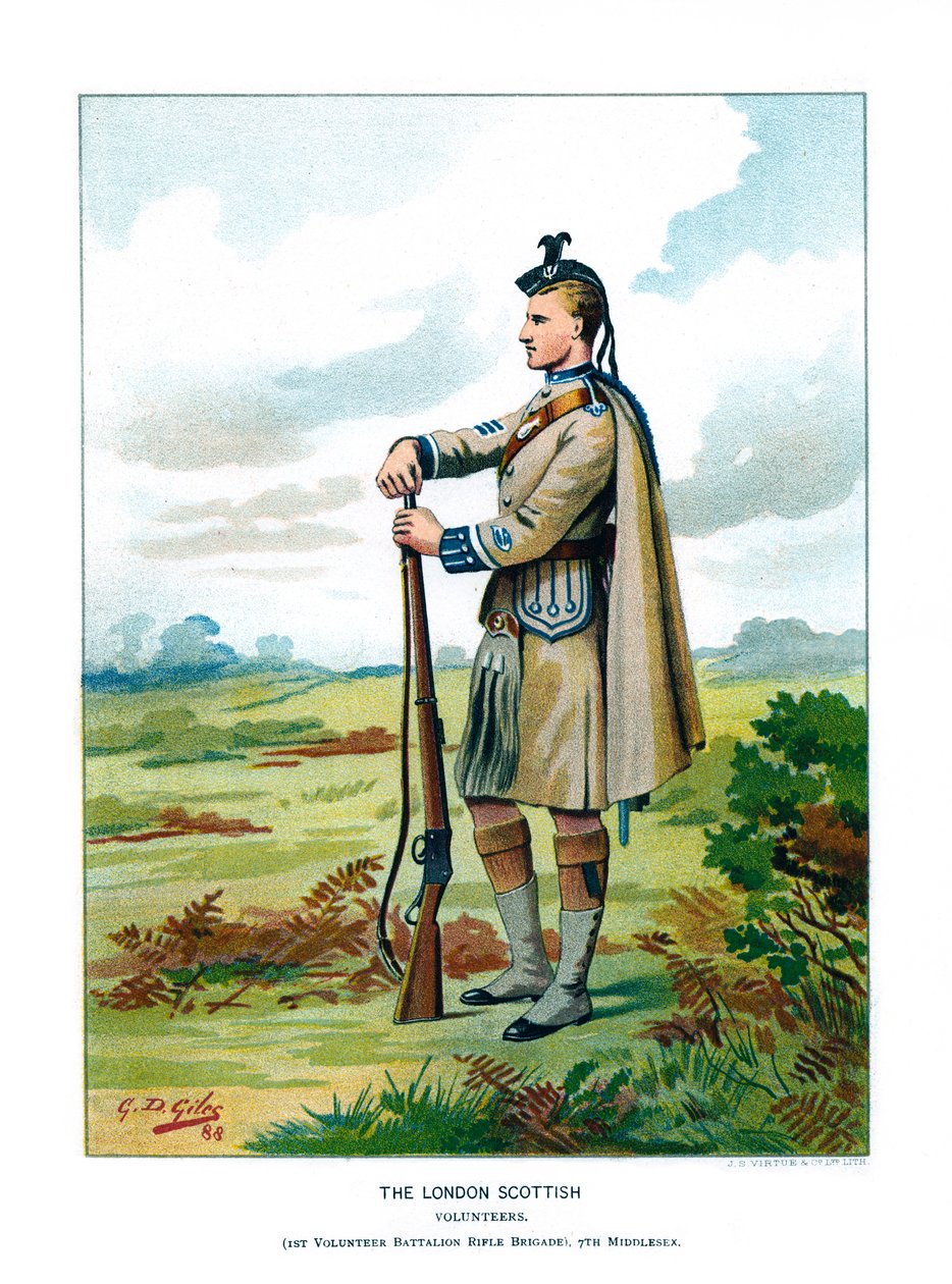 Die Londoner Schotten, um 1890 von Geoffrey Douglas Giles