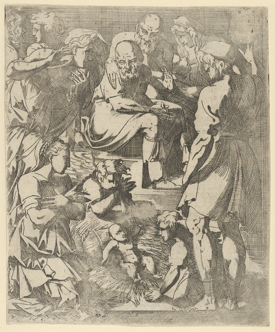 Die Geburt Christi, ca. 1544-48 von Geoffroy Dumoûtier