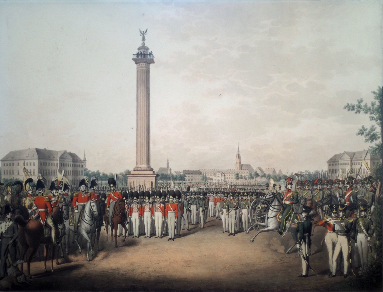 Die Königlich Hannoversche Armee bei der Parade auf dem Waterlooplatz in Hannover von Georg Emanuel Opiz