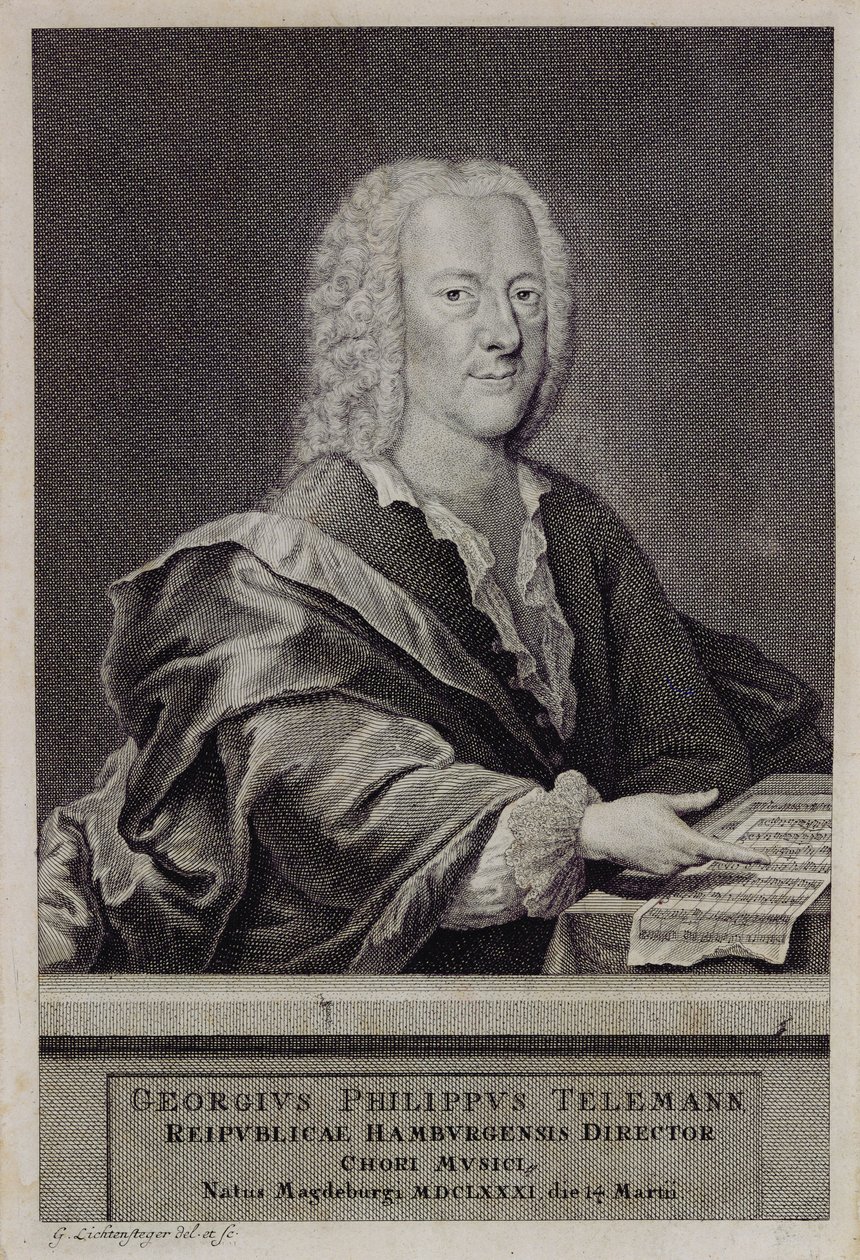 Porträt von Georg Philipp Telemann von Georg Lichtensteger