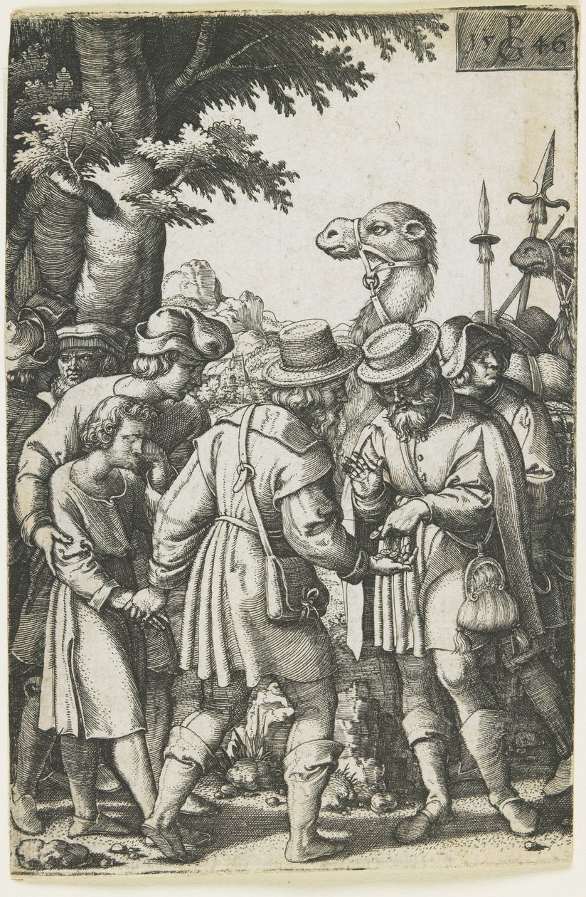 Joseph wird an die Ismaeliten verkauft, 1546 von Georg Pencz