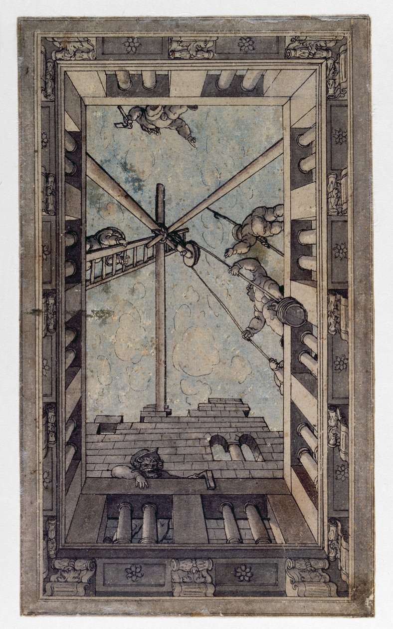Perspektivischer Entwurf für eine Decke von Georg Pencz