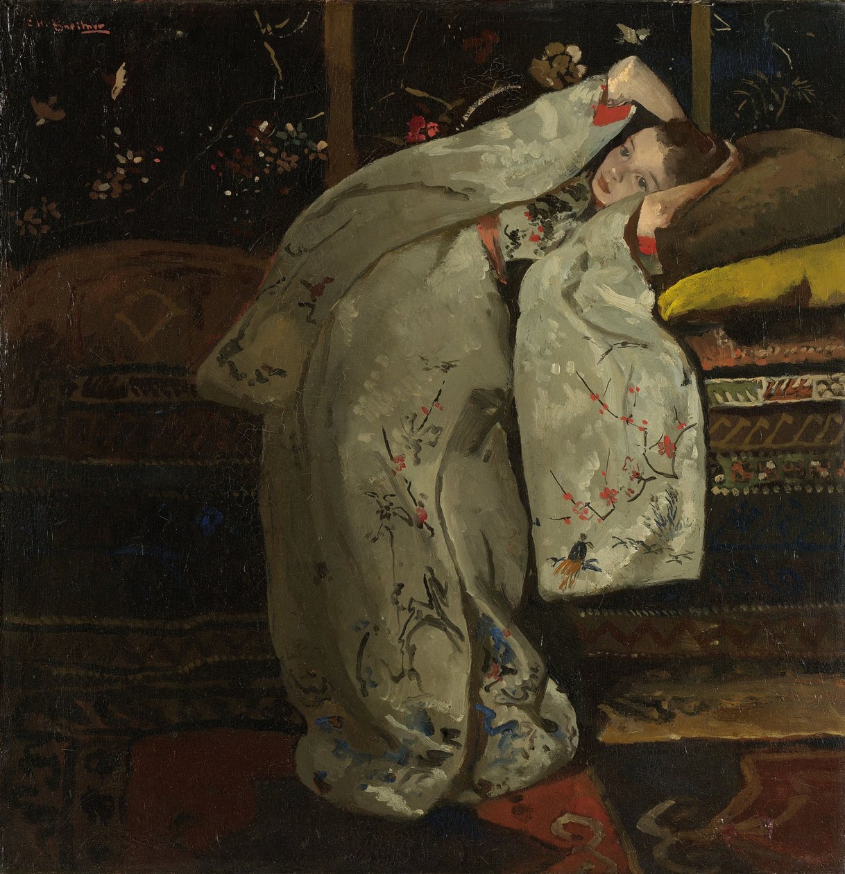 Mädchen im weißen Kimono von Georg Hendrik Breitner