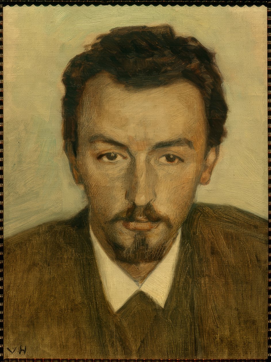 Porträt des Malers Vilhelm Hammershøi von Georg Nicolai Achen