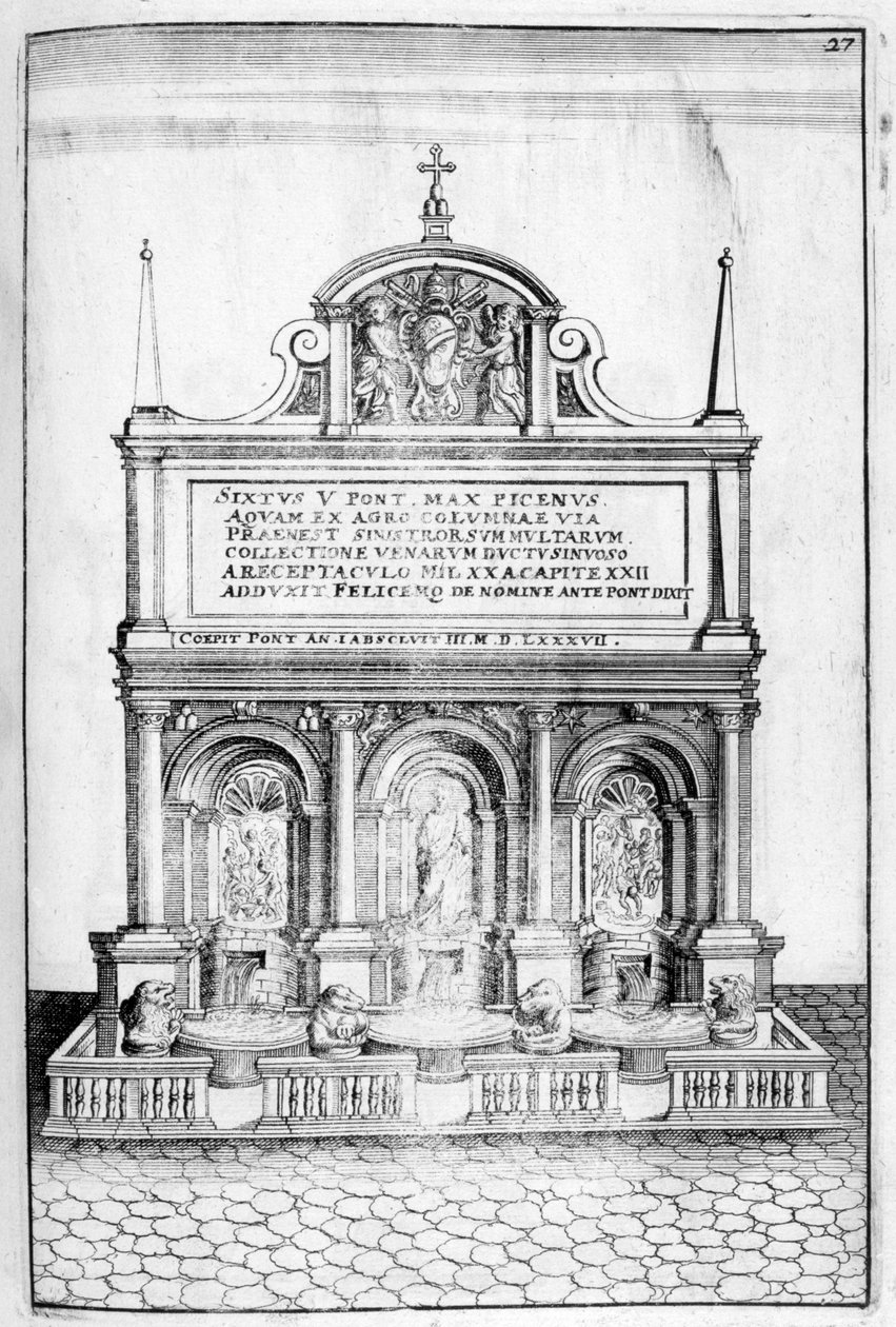 Brunnenentwurf, 1664 von Georg Andreas Bockler