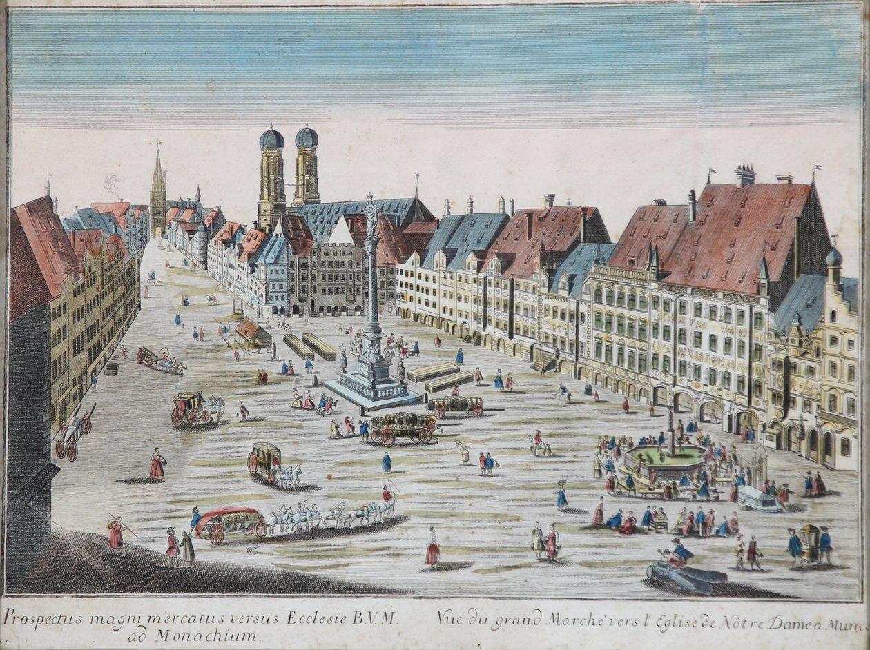 Guckkastenbild München Marienplatz Z von Georg Balthasar Probst