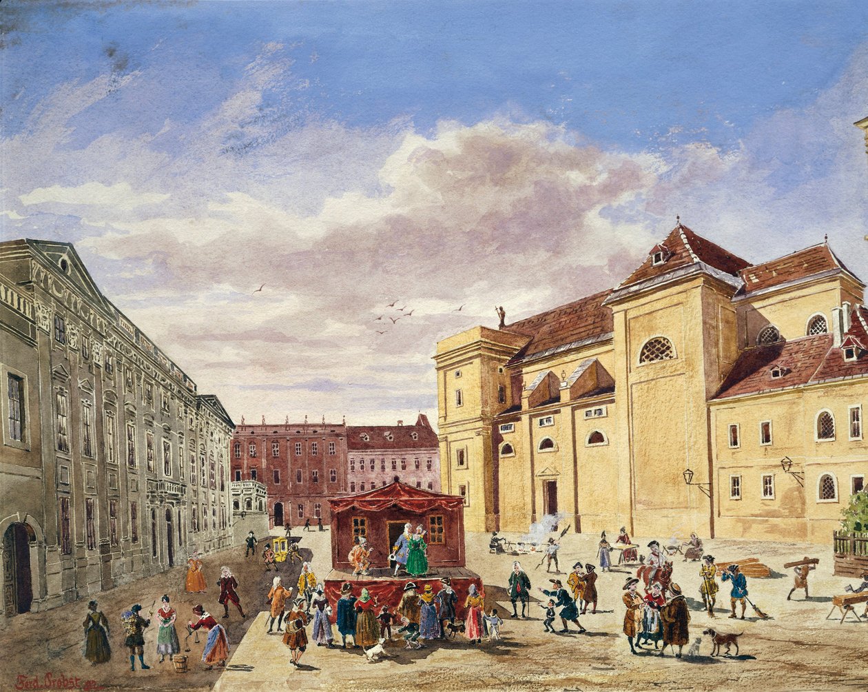 Ansicht von Freyung, Wien von Georg Balthasar Probst