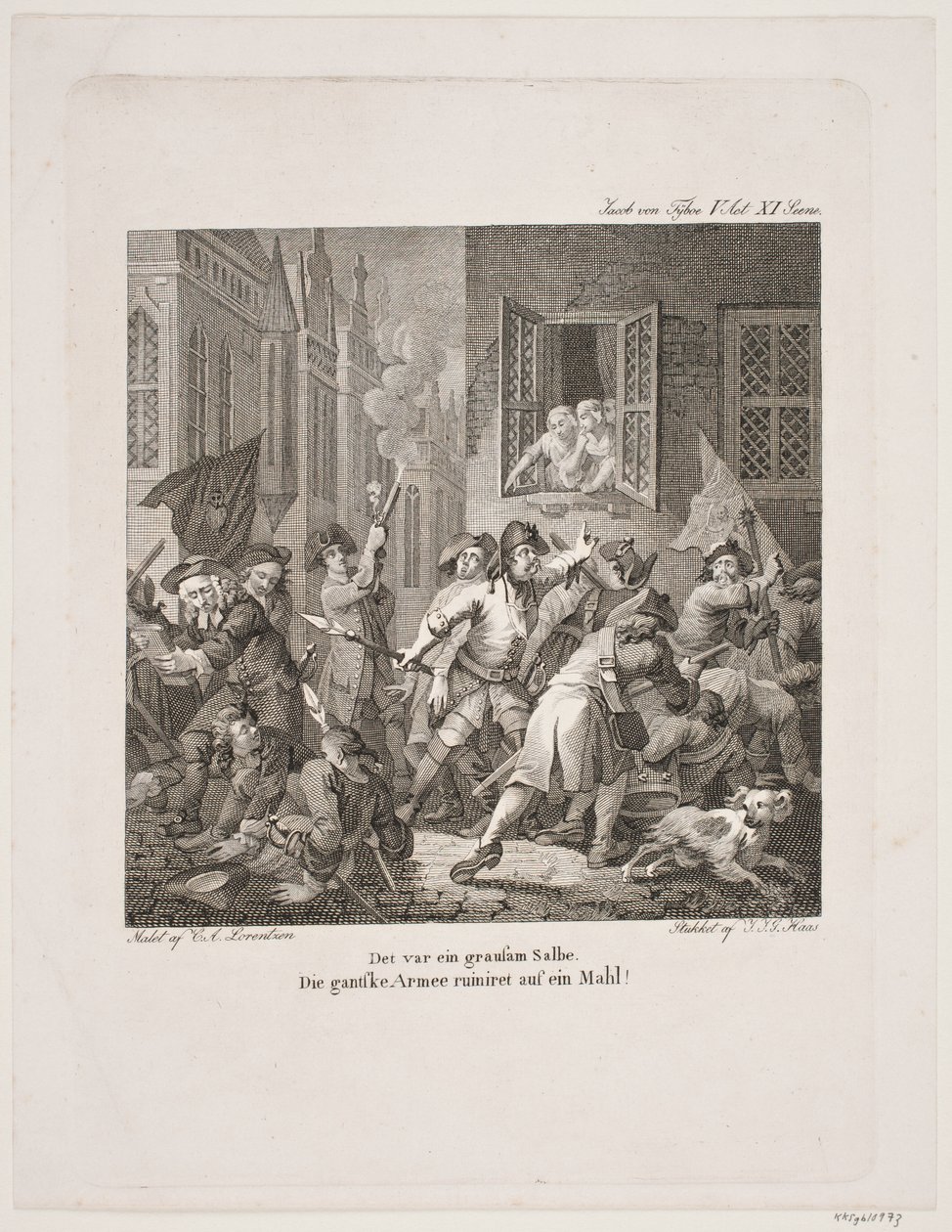 Illustration zu Holbergs Komödien von Georg Haas