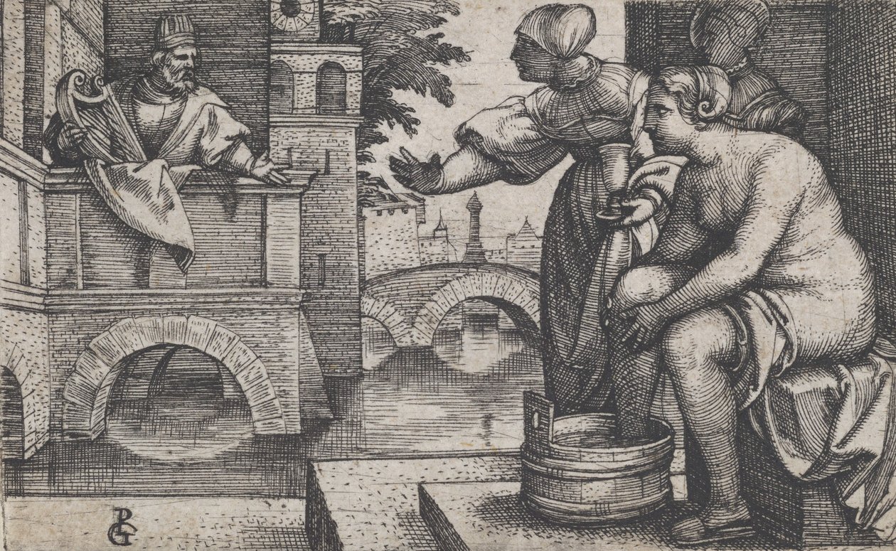 David und Bathseba von Georg Pencz