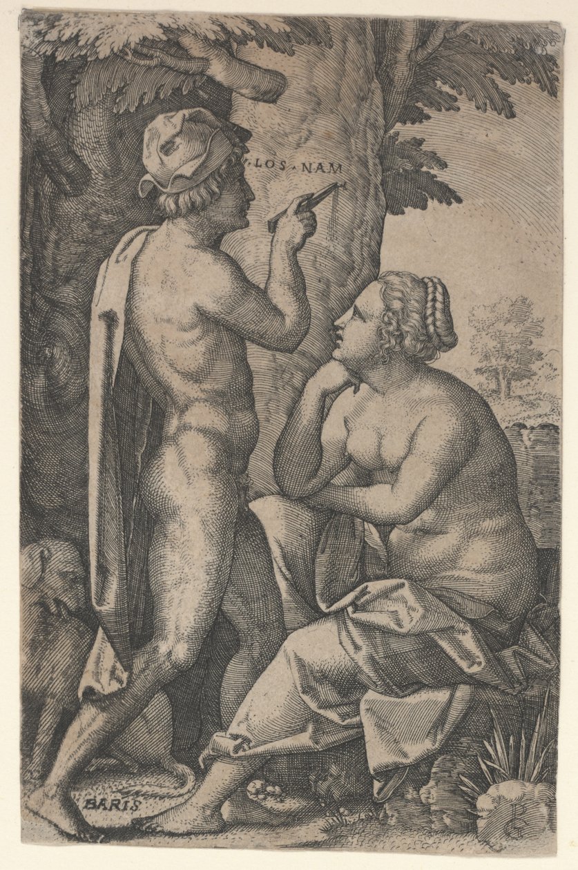 Paris und Oenone von Georg Pencz