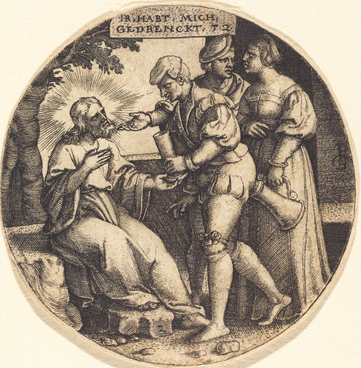 Den Durstigen zu trinken geben von Georg Pencz