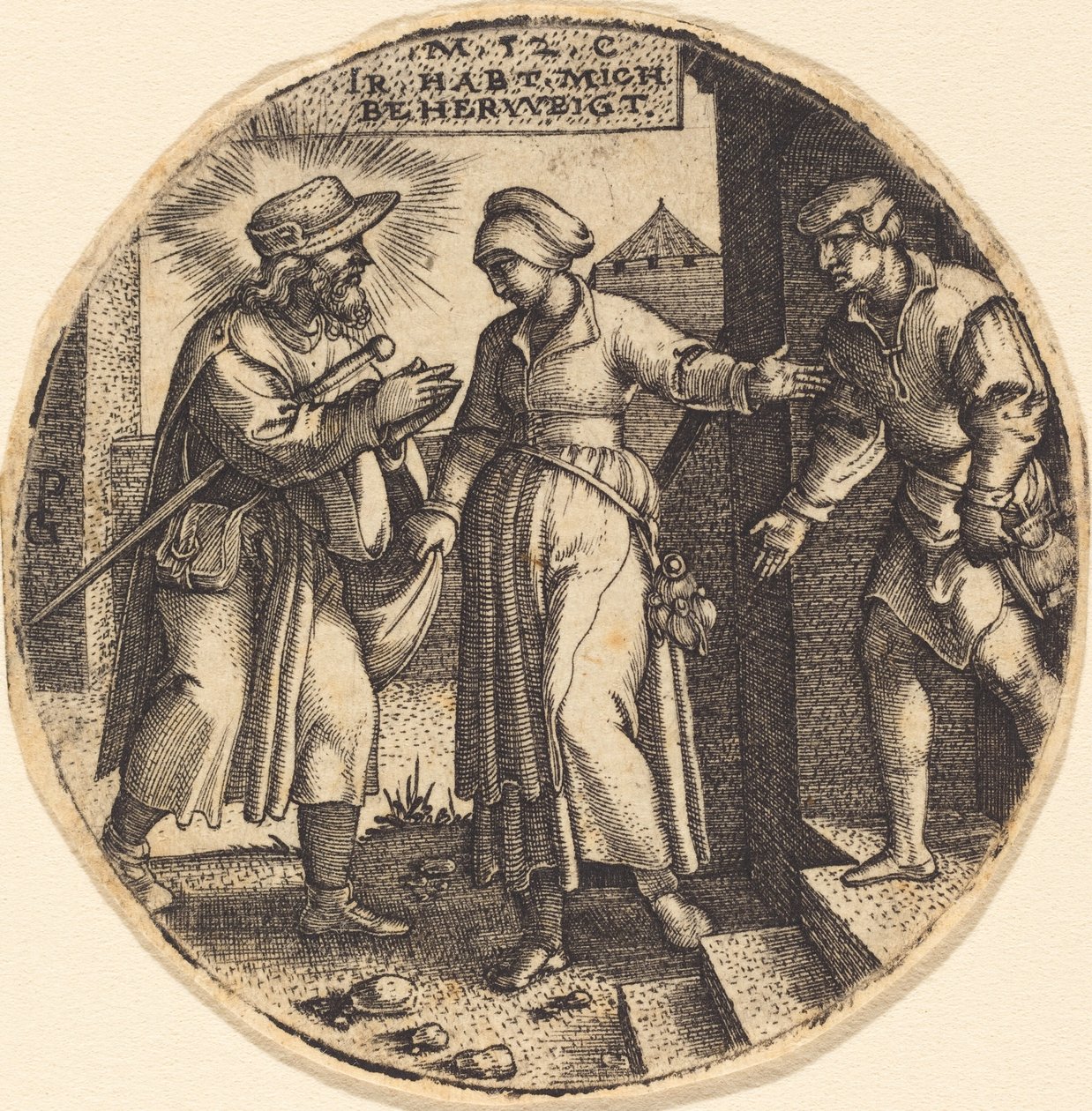 Um die Pilger zu beherbergen von Georg Pencz