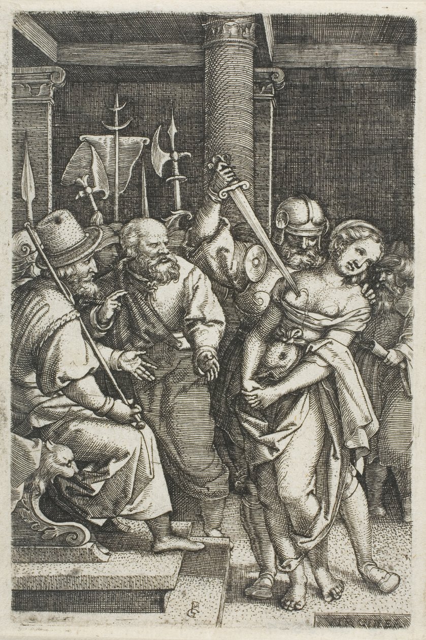 Virginius tötet seine Tochter von Georg Pencz