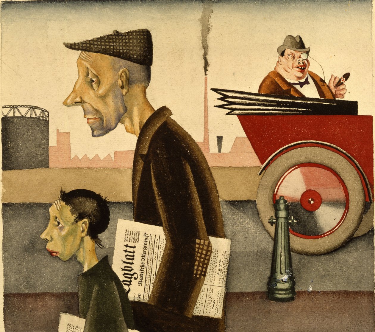 Zeitungsleute, 1921 von Georg Scholz