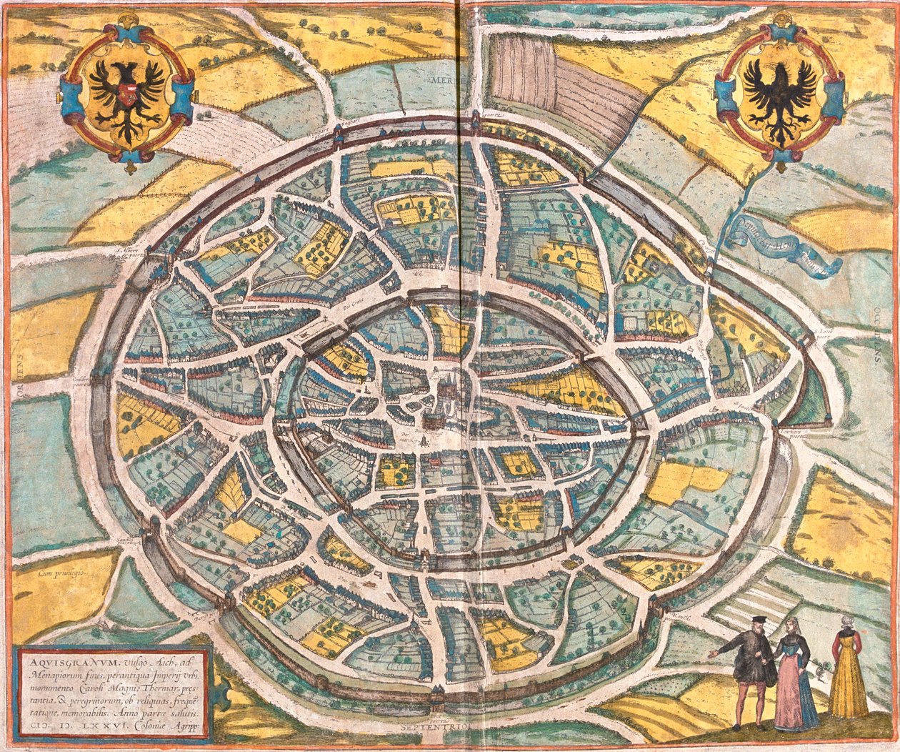 Aachen, Deutschland von Georg and Hogenberg Franz (1535 90) Braun