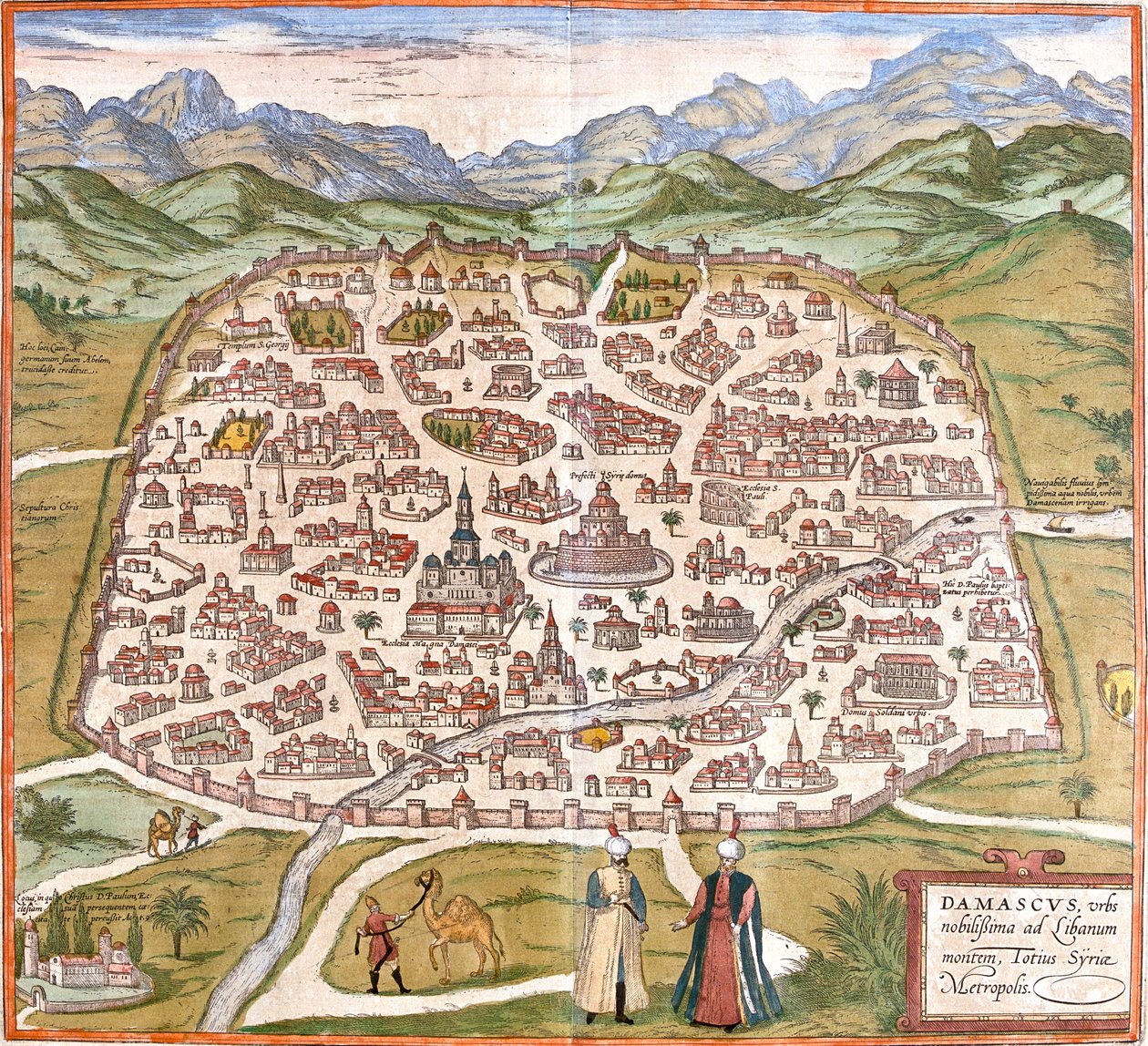 Damaskus, Syrien von Georg and Hogenberg Franz (1535 90) Braun