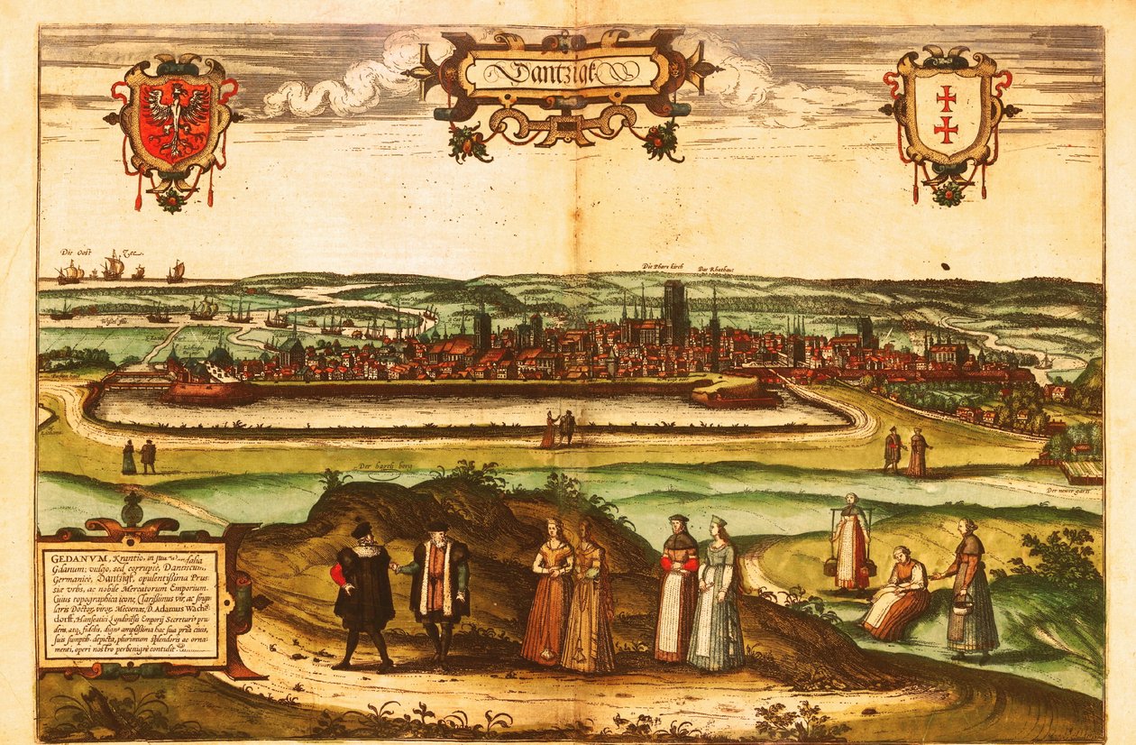 Danzig, Polen von Georg and Hogenberg Franz (1535 90) Braun