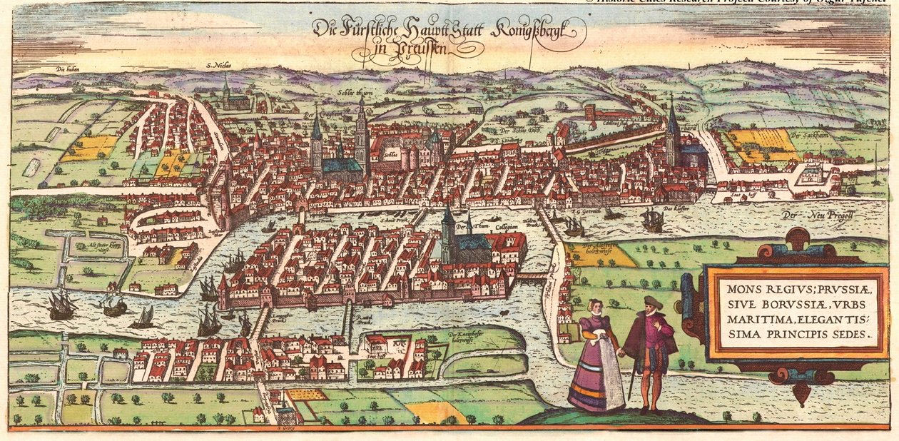 Kaliningrad, Russland von Georg and Hogenberg Franz (1535 90) Braun