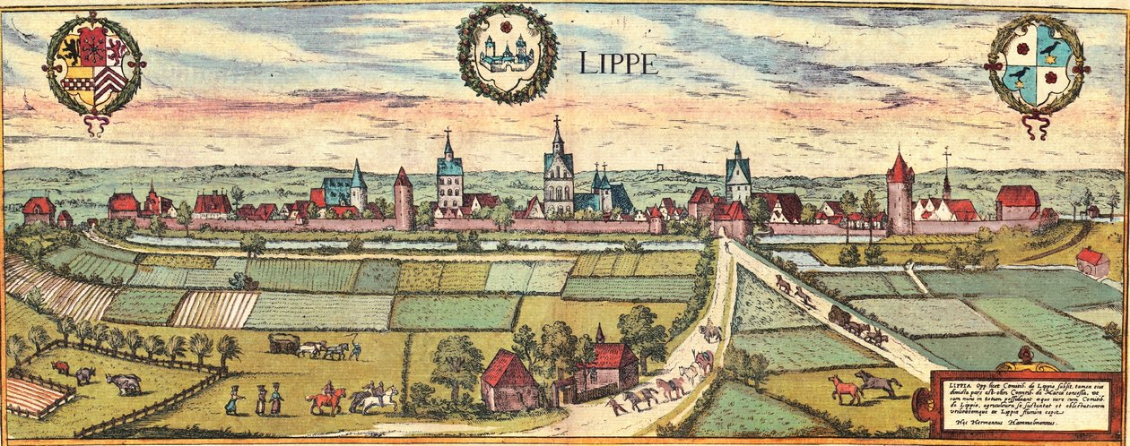 Lippe, Deutschland von Georg and Hogenberg Franz (1535 90) Braun