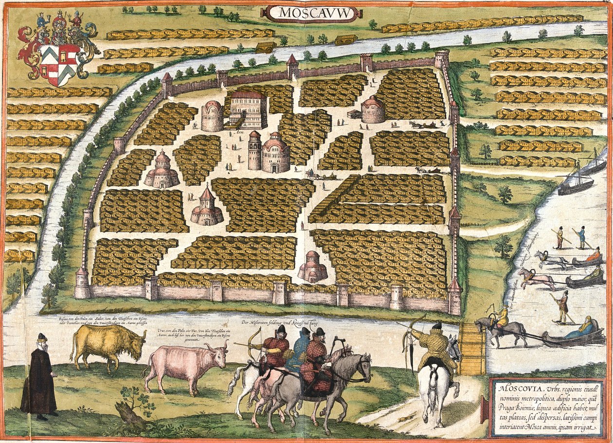Moskau, Russland von Georg and Hogenberg Franz (1535 90) Braun