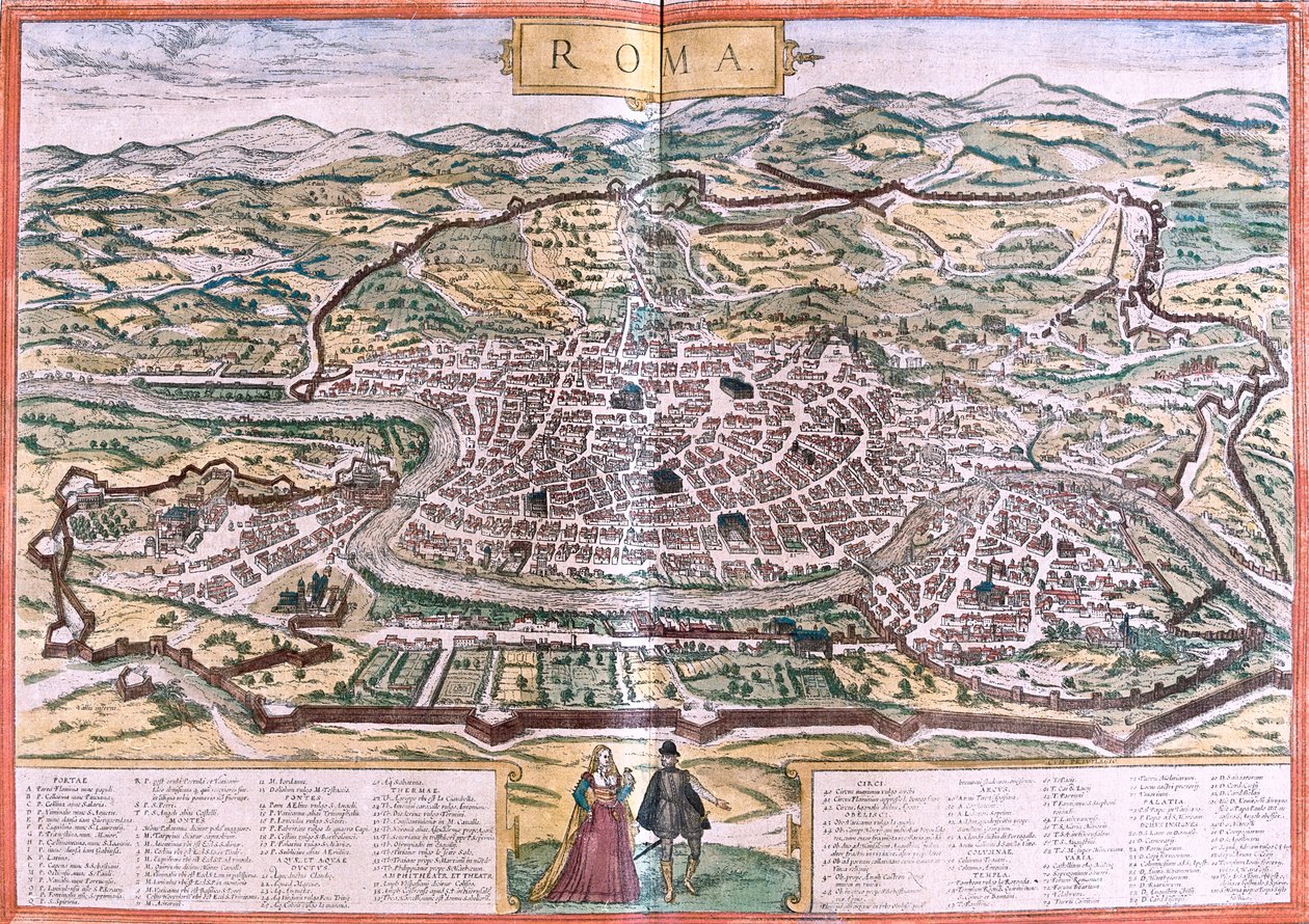 Rom, Italien von Georg and Hogenberg Franz (1535 90) Braun