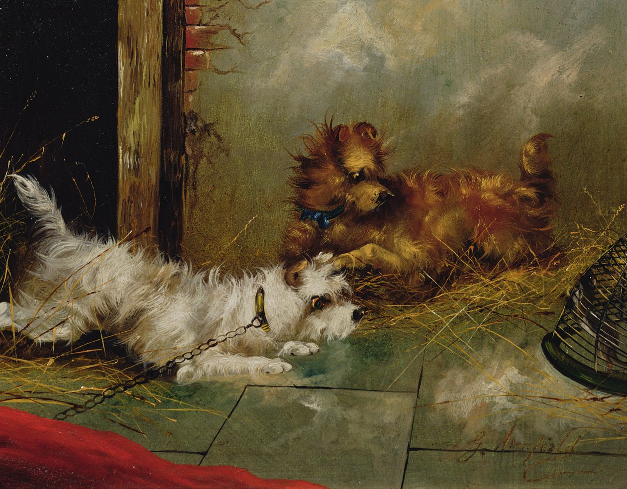 Terrier beim Spielen von George Armfield