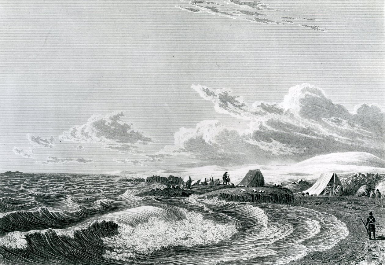 Franklins Expedition lagerte am Point Turnagain, 1821 von George Back