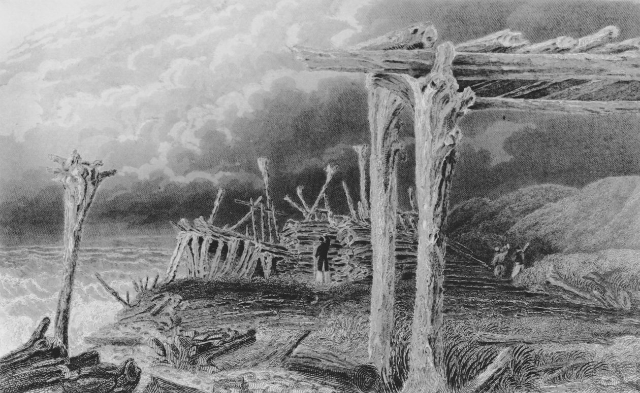Winterhäuser der Eskimos, 1826 von George Back