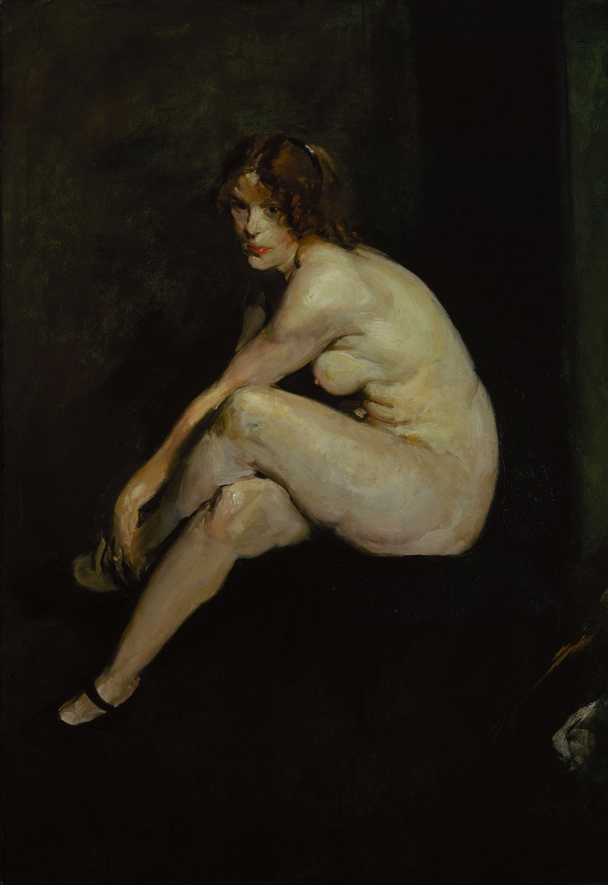 Nacktes Mädchen, Miss Leslie Hall von George Wesley Bellows