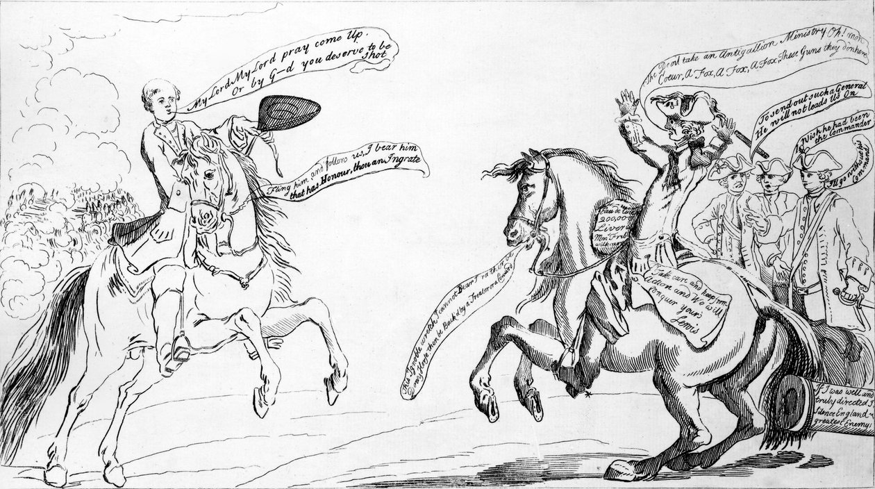 Der Pompadour-General, ca. 1759 von George Bickham