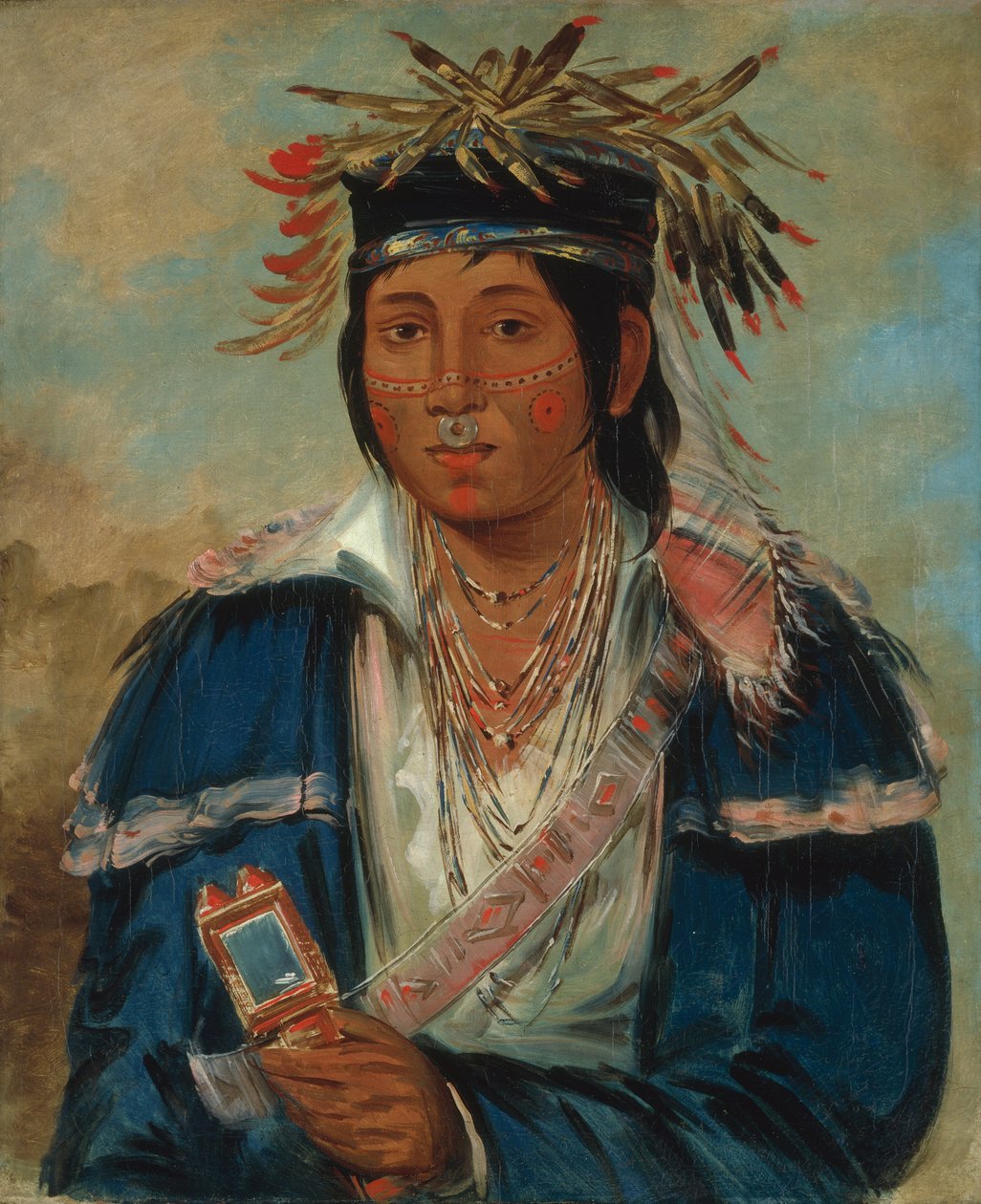 Kee-mo-rá-nia, kein Englisch, ein Dandy von George Catlin