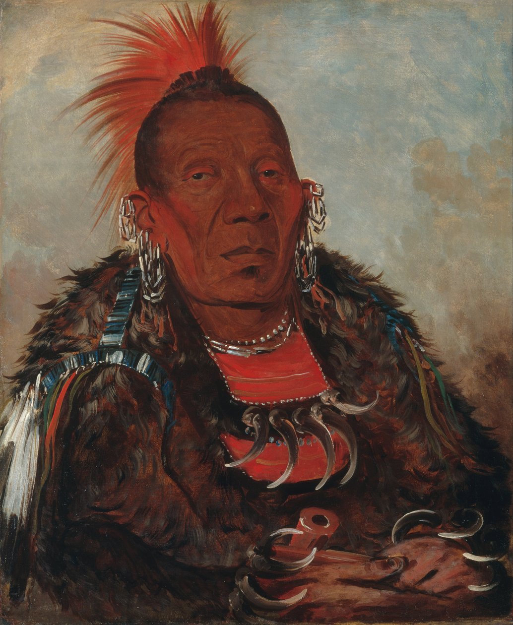 Wah-ro-née-sah, Der Umgebende, Häuptling des Stammes von George Catlin