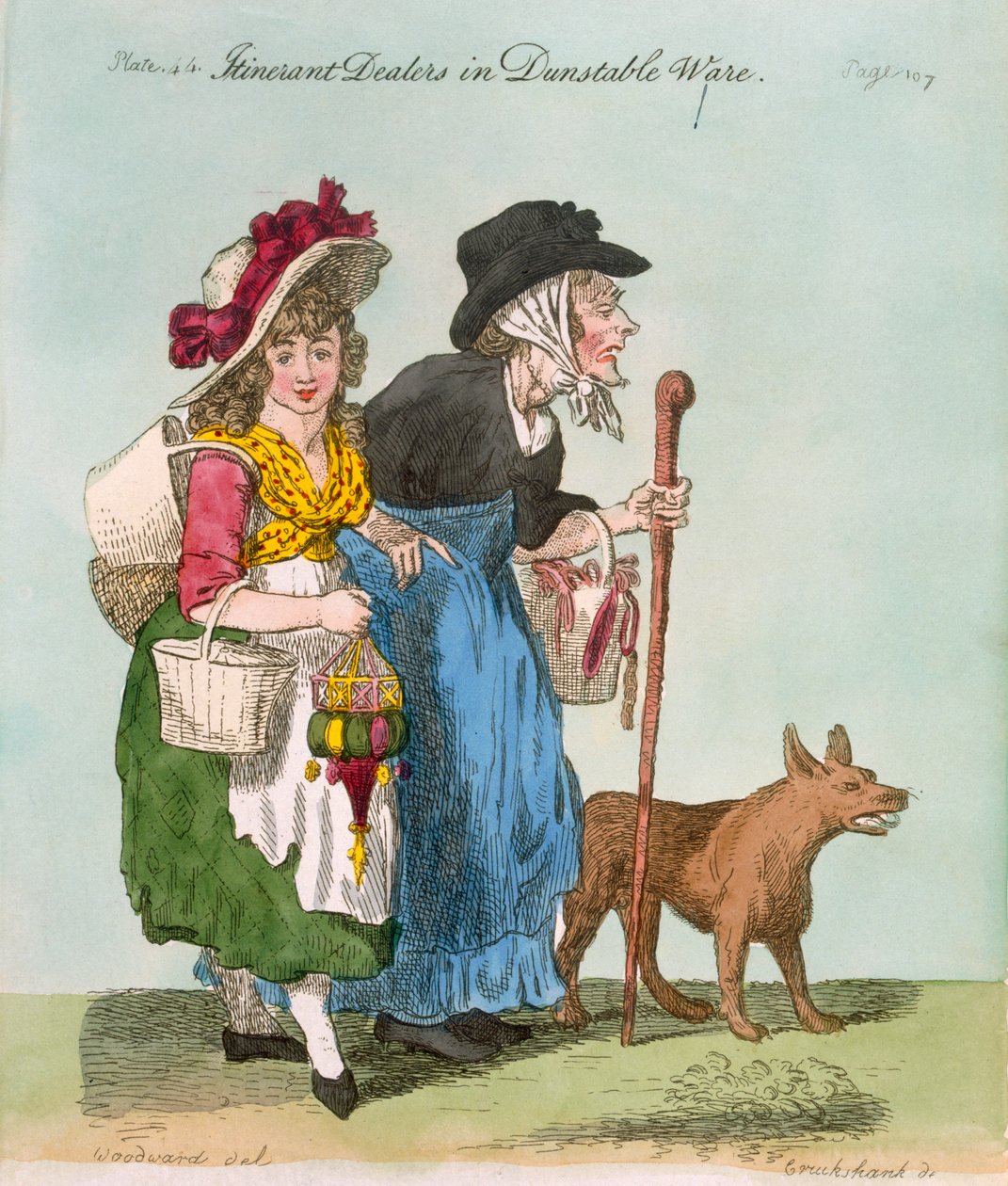 Wanderhändler in Dustable Ware, 1796 von George Cruikshank