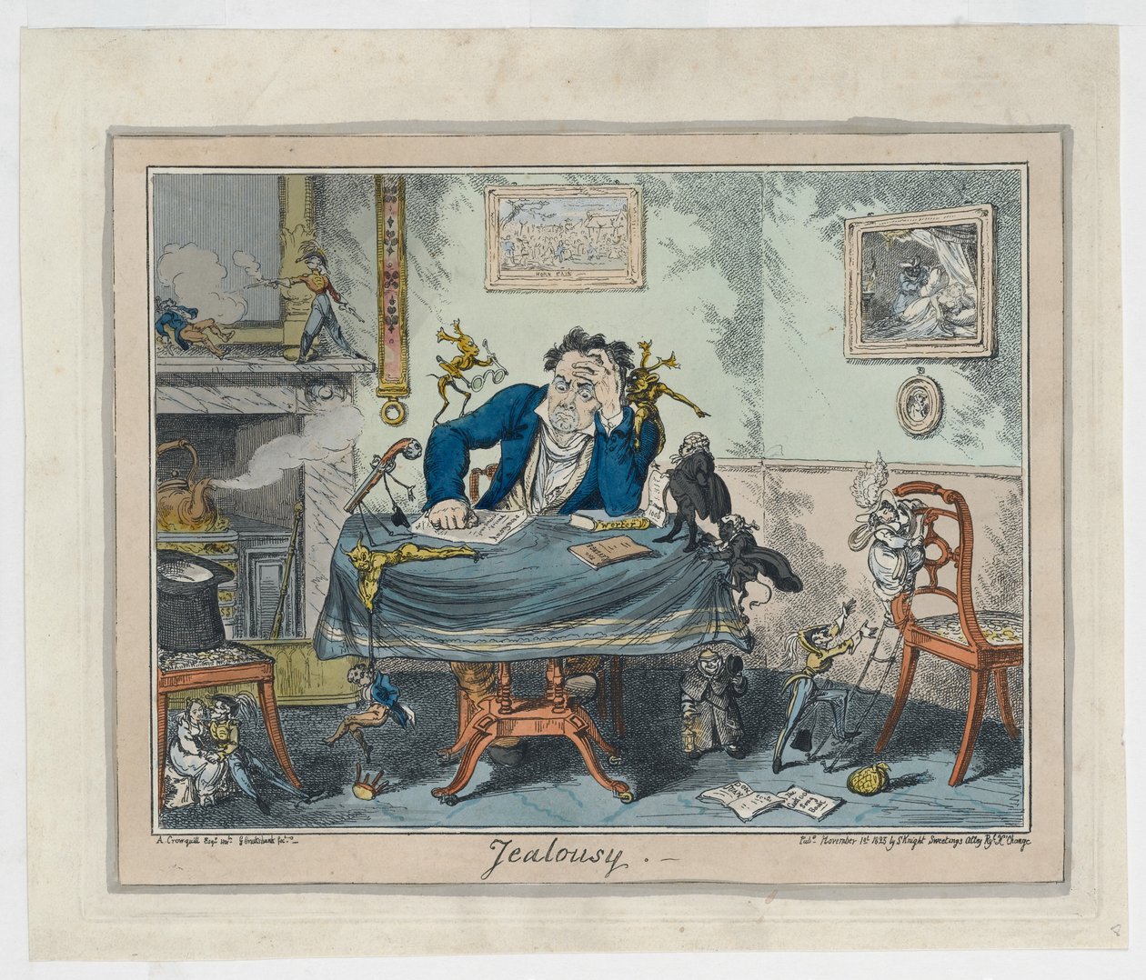 Eifersucht, 1825 von George Cruikshank
