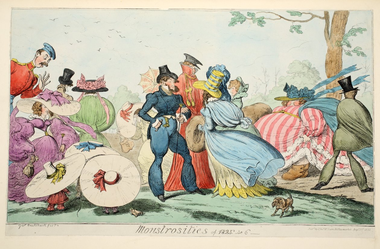 Monstrositäten von 1825 und 6, 1835 von George Cruikshank