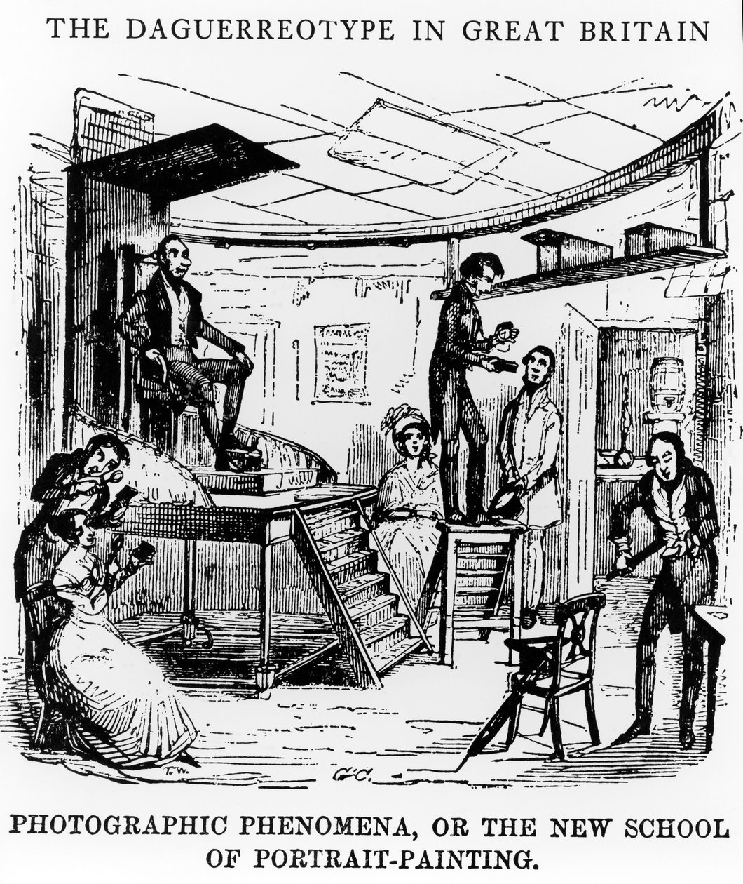 Der Daguerreotyp in Großbritannien, 1843 von George Cruikshank