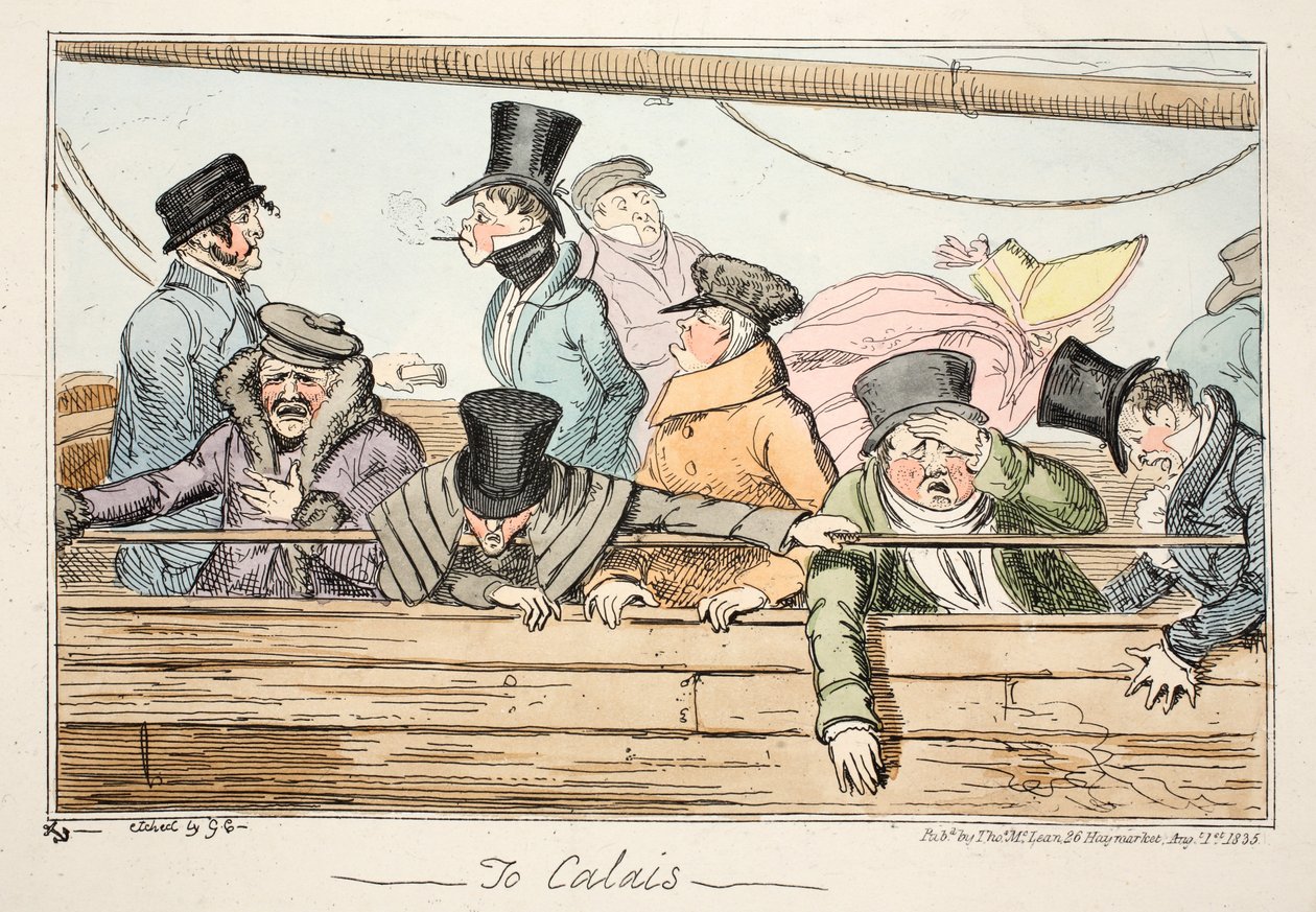 Nach Calais, veröffentlicht 1835 von George Cruikshank