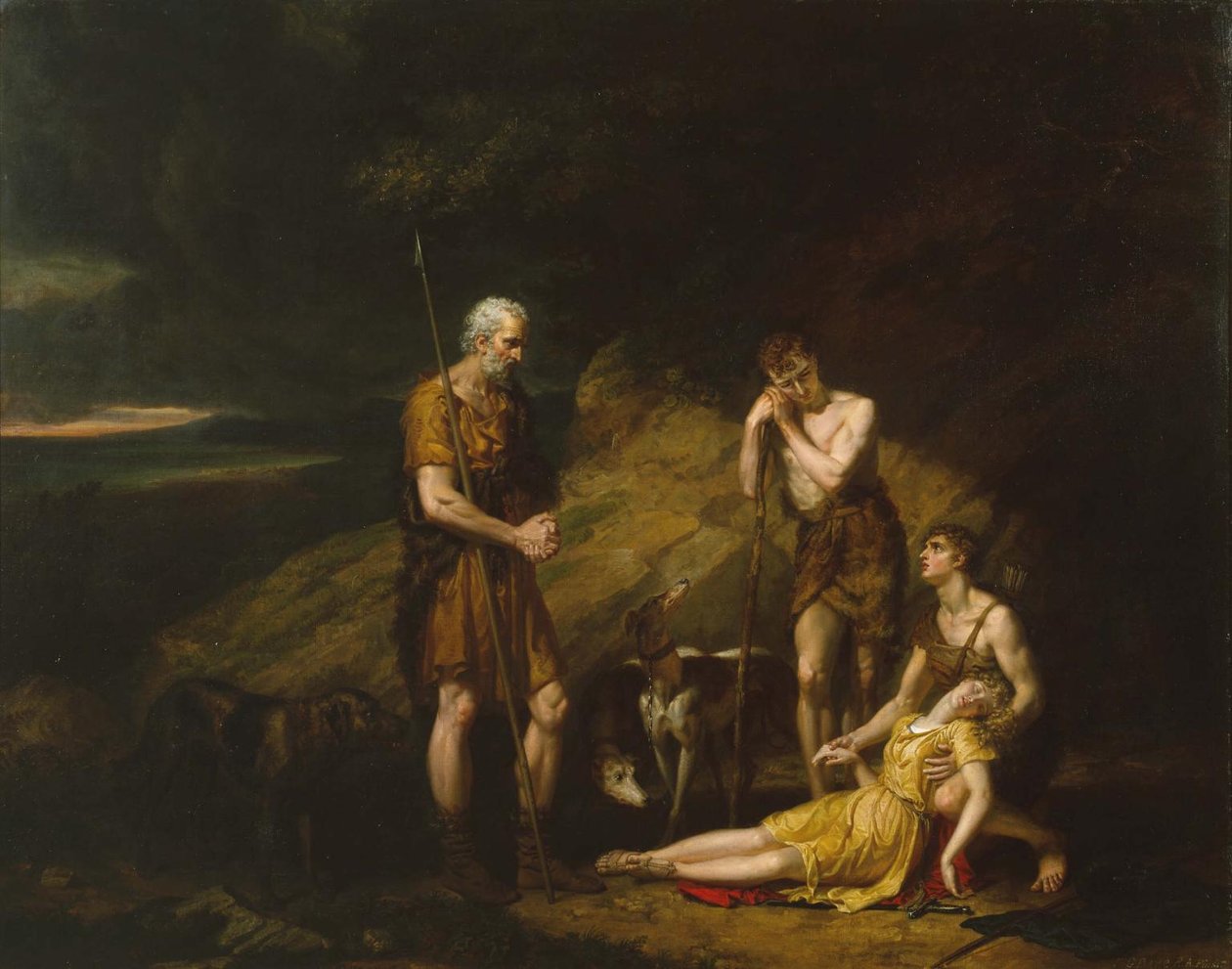 Imogen in der Höhle von Belarius gefunden von George Dawe