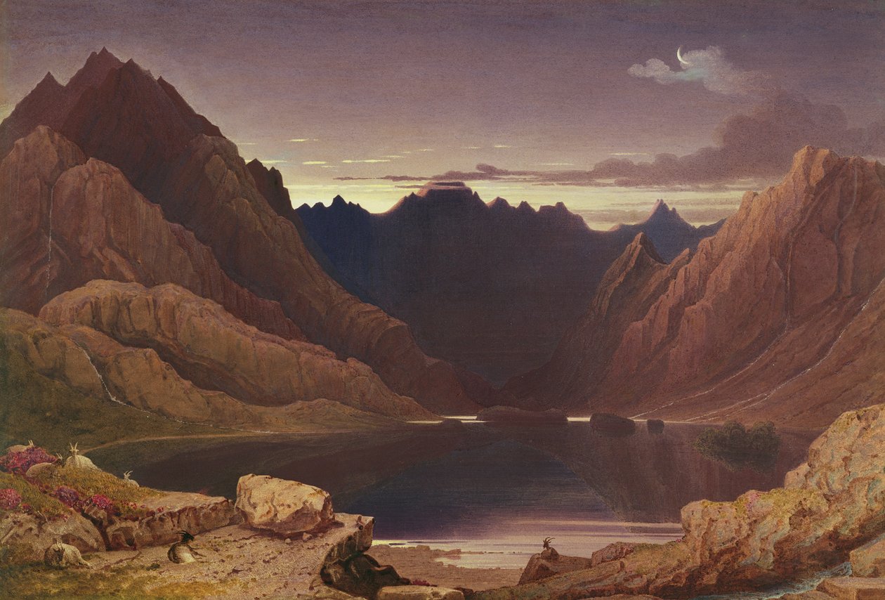 Loch Coruisk, Isle of Skye - Morgendämmerung, ca. 1826-32 von George Fennel Robson