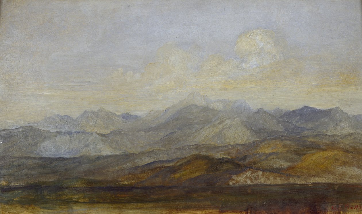 Die Carrara-Berge von Pisa, 1845 - 1846 von George Frederick Watts