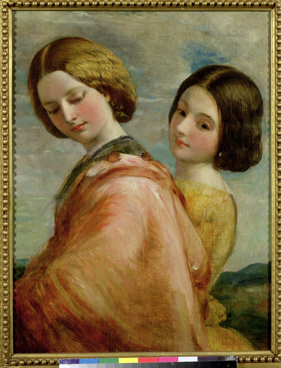 Zwei junge Frauen beim Gehen von George Frederick Watts