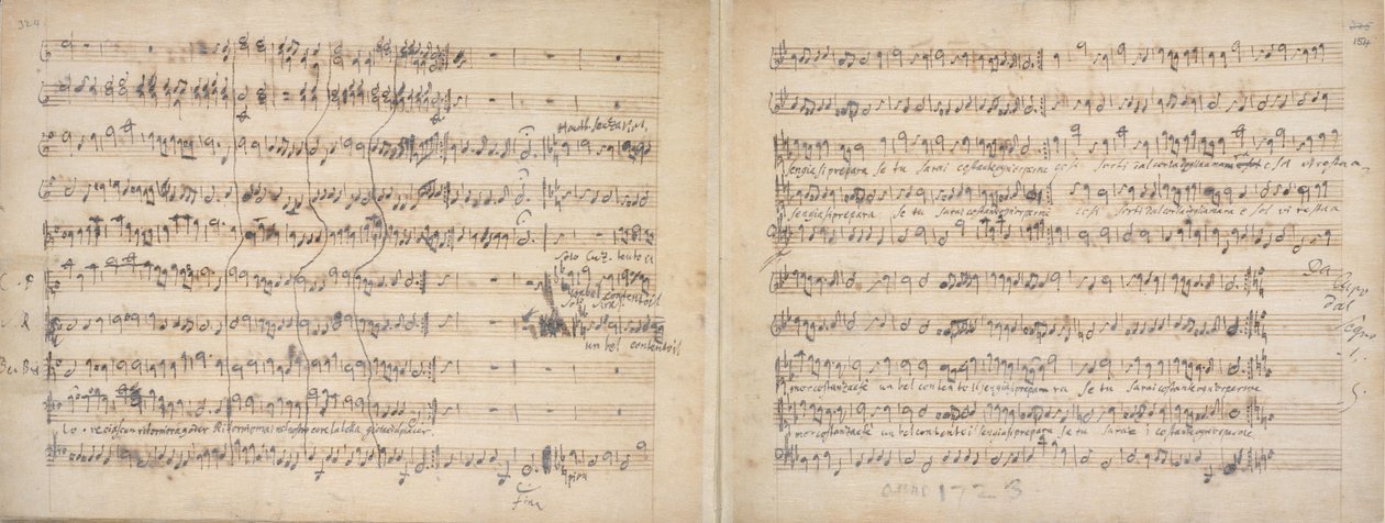 Schlusschor Giulio Cesare Autograph Manuskript Händel von George Frederick Handel