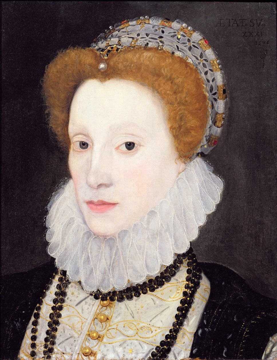 Porträt einer Frau (angeblich Elisabeth I), 1576 von George Gower