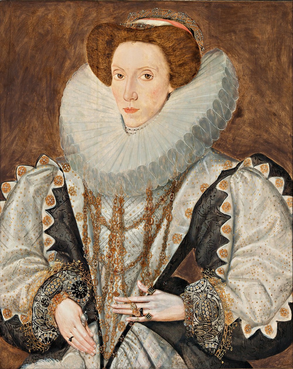 Porträt einer Dame von George Gower