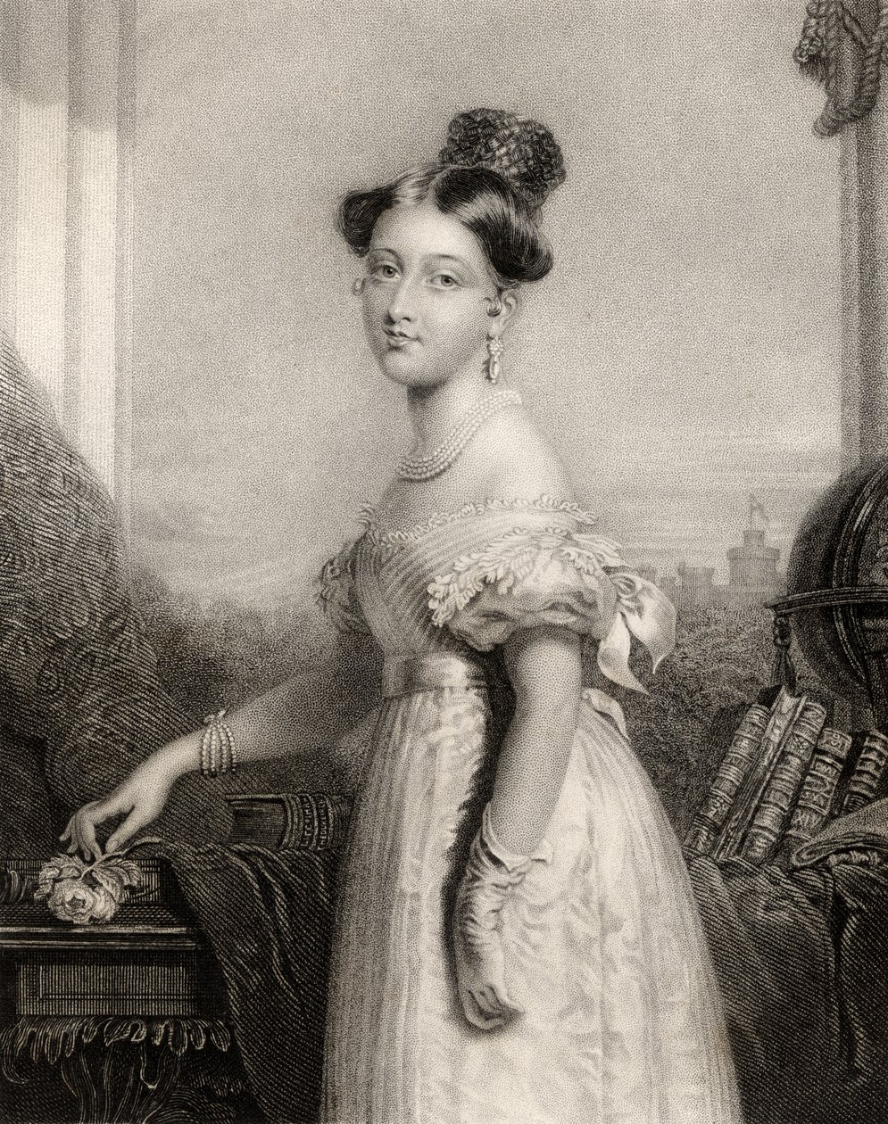 Prinzessin Alexandrina Victoria von Sachsen-Coburg, graviert von J. Cochran, aus 