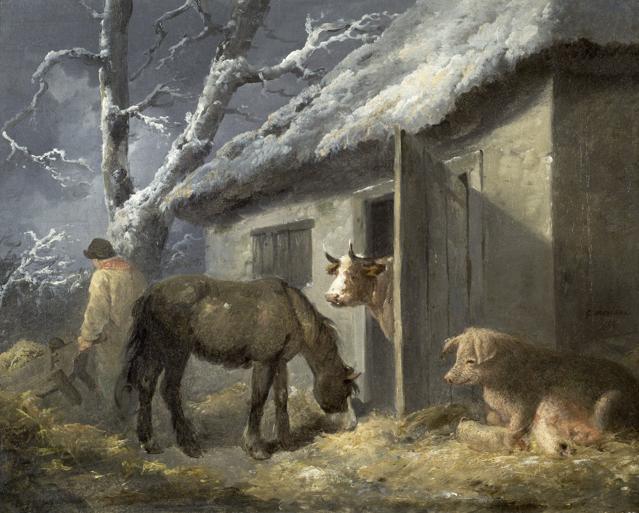 Winterhof von George Morland