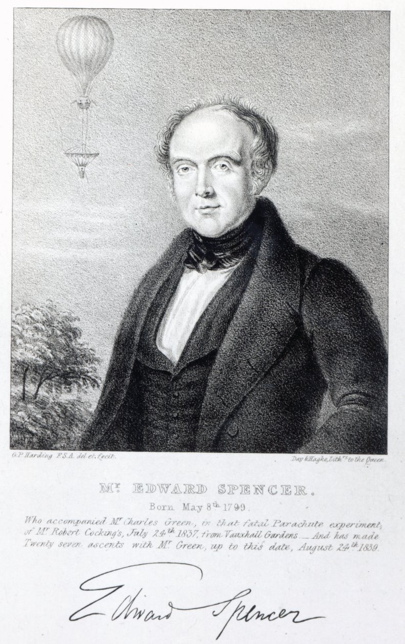 Mr. Edward Spencer, Lithographie von Day und Haghe, 1839 von George Perfect Harding