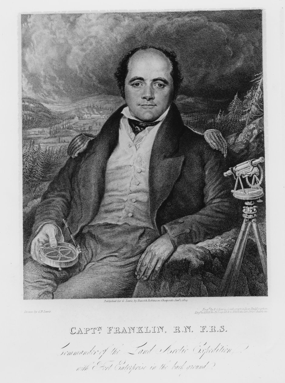 Porträt von Kapitän John Franklin (1786-1847), graviert von Frederick Christian Lewis (1779-56) 1824 von George Robert Lewis