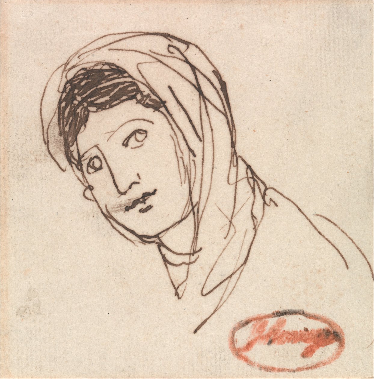 Ein weiblicher Kopf von George Romney