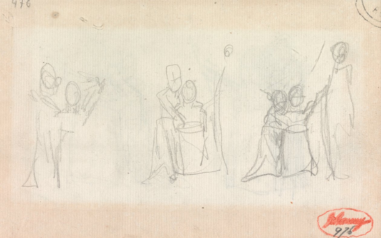 Familiengruppe - Drei Skizzen von George Romney